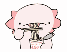 slurping noodles