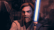 Star Wars The Clone Wars Obi Wan Kenobi GIF - Star Wars The Clone Wars Obi Wan Kenobi Lightsaber GIFs