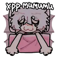 a cartoon drawing of a person laying in a bed with the words xpp mummy written on the top