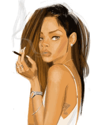Rihanna Animated GIF - Rihanna Animated Smoke GIFs