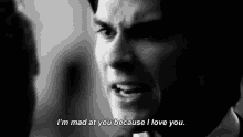 I'M Mad Because I Love You GIF - Thevampirediaries Tvd Damon GIFs
