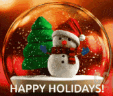 Happy Holidays Snowman GIF - Happy Holidays Snowman Gif GIFs
