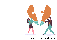 Newpark Creative Creativity Matters Sticker - Newpark Creative Creativity Matters Thinking Stickers