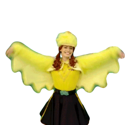 Flapping My Wings Emma Wiggle Sticker - Flapping My Wings Emma Wiggle The Wiggles Stickers