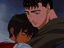 john and cringe hug comfort wipe tears anime