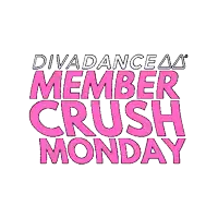 a diva dance aa member crush monday logo on a white background
