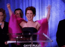 Karen Walker Gays Rule GIF - Karen Walker Gays Rule Will And Grace GIFs