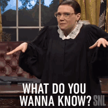 What Do You Wanna Know Ruth Bader Ginsburg GIF - What Do You Wanna Know Ruth Bader Ginsburg Kate Mckinnon GIFs