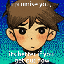 Omori I Promise You GIF - Omori I Promise You Its Better If You Leave Now GIFs