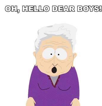 O Hello Dear Boys South Park Sticker
