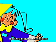a blurred image of a man 's face with the words " this is how it should be in studio seats "