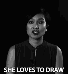 She Loves To Draw Artist GIF - She Loves To Draw Artist Drawing GIFs