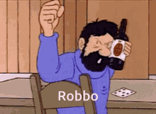 Robbo Drinking GIF - Robbo Drinking Captain Haddock GIFs