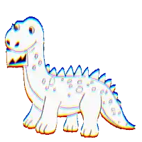 a cartoon of a dinosaur with a huge mouth
