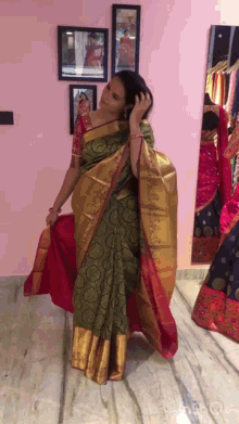Saree Silk Saree GIF - Saree Silk Saree Saree Woman GIFs