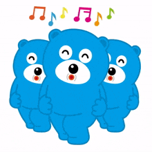 bear blue fun cute sing a song