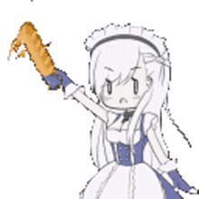 bread baguette hit angry anime
