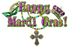 happy mardi gras beads greeting greet celebrate