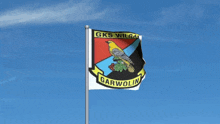 a gks wild garwolin flag with a bird on it
