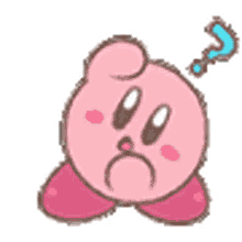 kirby question confusion nintendo cute