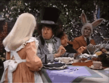 Tea Party Alice In Wonderland GIF - Tea Party Alice In Wonderland 1985 GIFs