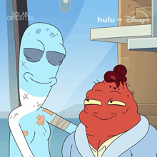 a poster for solar opposites on hulu with two characters