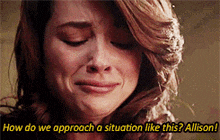 a woman is crying and says how do we approach a situation like this ? allison