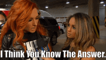 Becky Lynch I Think You Know The Answer GIF - Becky Lynch I Think You Know The Answer You Already Know GIFs