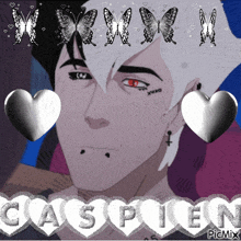a picture of a man with the name caspien on the bottom