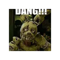 a picture of springtrap from five nights at freddy 's with the caption dang !