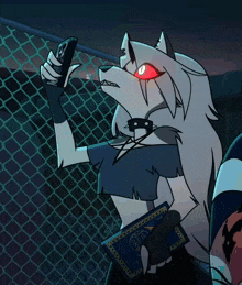 a cartoon drawing of a werewolf holding a book