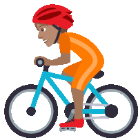 Biking Joypixels Sticker - Biking Joypixels Bicycle Stickers