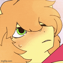 a close up of a cartoon character 's face with imgflip.com at the bottom