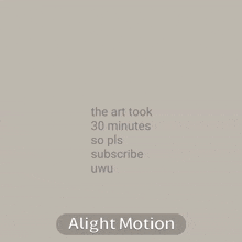 a drawing of a cartoon character with the words alight motion underneath it