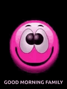 good morning family yo wink emoji pink