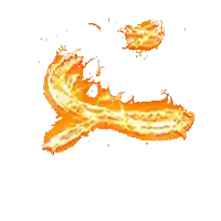 a splash of orange juice in the shape of the letter c on a white background