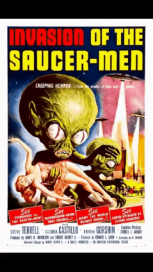movies invasion of the saucer men poster