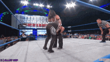 a wrestling match is being shown with the words 5 | alley cop