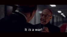 a man talking to another man with the words " and you have to commit to a side " above him