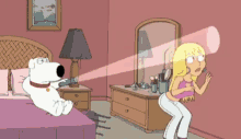 Brian Playing With Girlfriend - Family Guy GIF - Family Guy Brian Griffin Flashlight GIFs