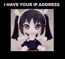 I Have Your Ip Address Mayoi Plush GIF - I Have Your Ip Address Mayoi Plush Hachikuji Plush GIFs
