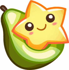 smiling star star happy star yellow star avocado