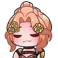 a cartoon of a girl with gears on her hair