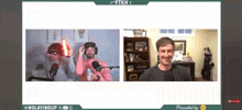 two men are having a conversation on a video call with ftkh 1