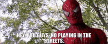 Spider Man No Playing In The Streets GIF - Spider Man No Playing In The Streets Spider Man2 GIFs