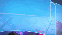 a cartoon character with an angry face is standing in front of a blue wall