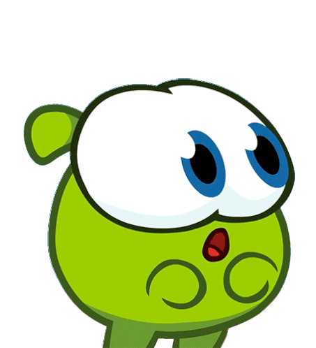 Cringing Nibble Nom Sticker - Cringing Nibble Nom Om Nom And Cut The Rope Stickers