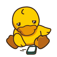 sad cry duck phone b duck