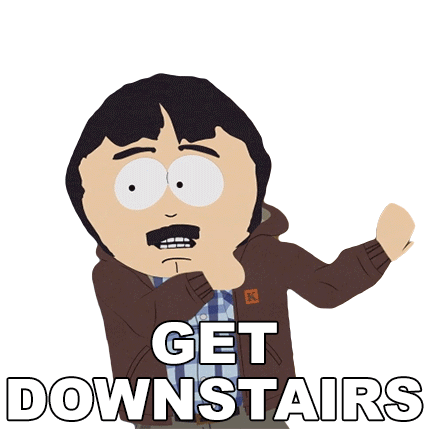 Get Downstairs Randy Marsh Sticker - Get Downstairs Randy Marsh South Park Stickers