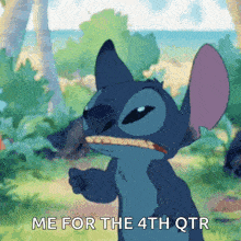 stitch from lilo and stitch is saying me for the 4th qtr
